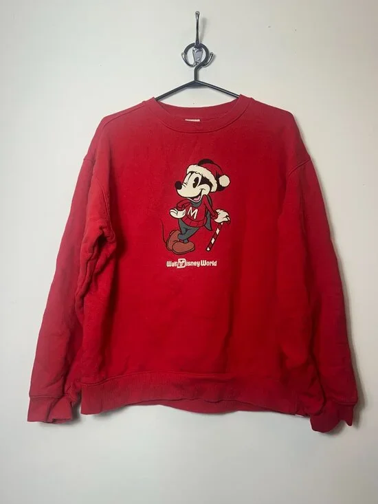 Vintage Disney Holiday Mickey Mouse Sweatshirt Size L - Picture 5 of 12